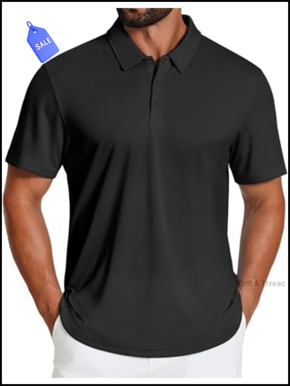 Men's Quick Dry Moisture Wicking Golf Polo Short Sleeve Performance